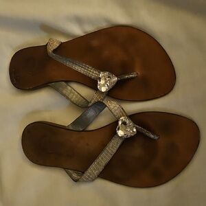 Carlos Santana Heart Sandals Worn Sz 8